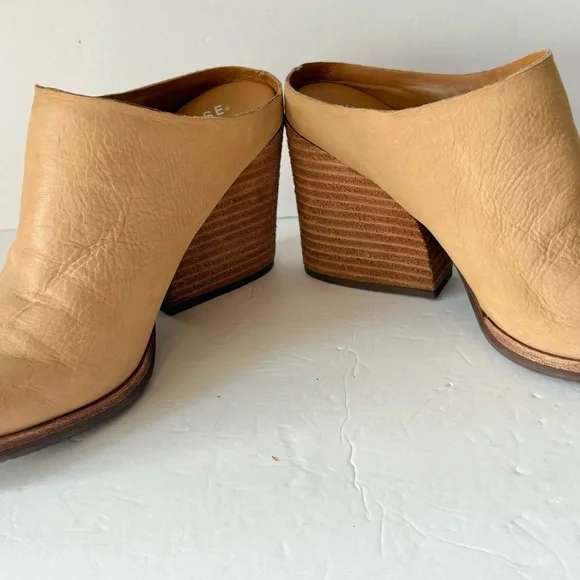 Kork Ease Challis Tan Leather Heeled Mules Shoes - Picture 3 of 8